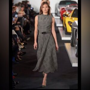 Ralph Lauren Purple Label Fall 2017 Runway Collection Houndstooth Dress (NWT)